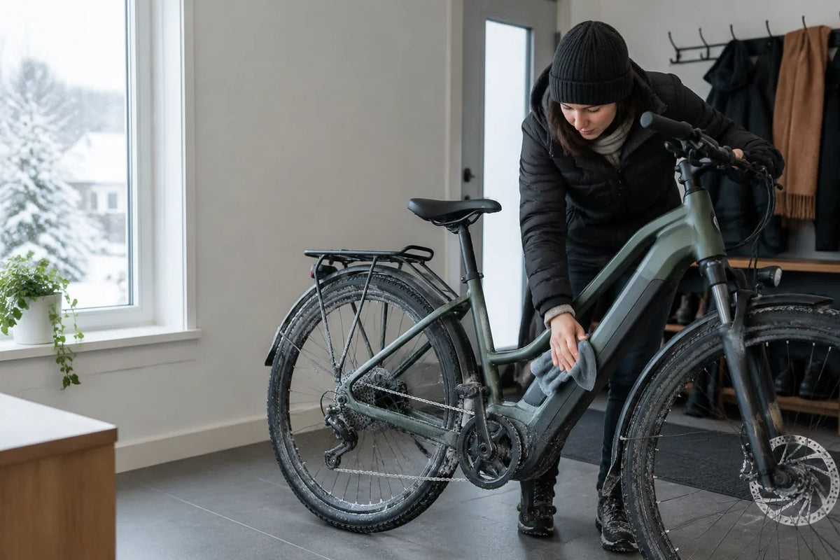 How to Clean Road Salt Off an E-Bike After a Winter Commute