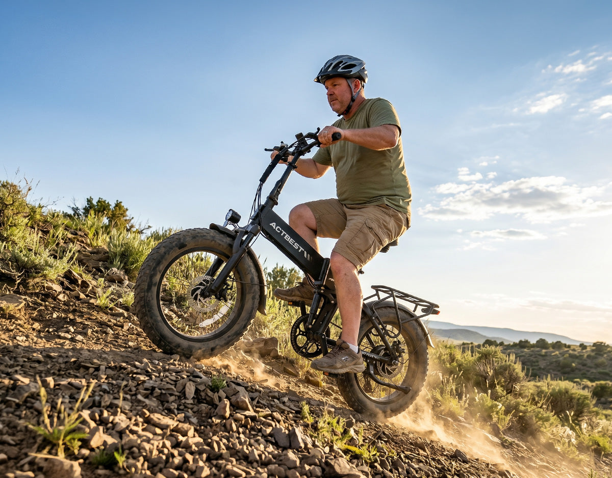 Summit Plus Full Suspension Folding Fat Tire Electric Bike