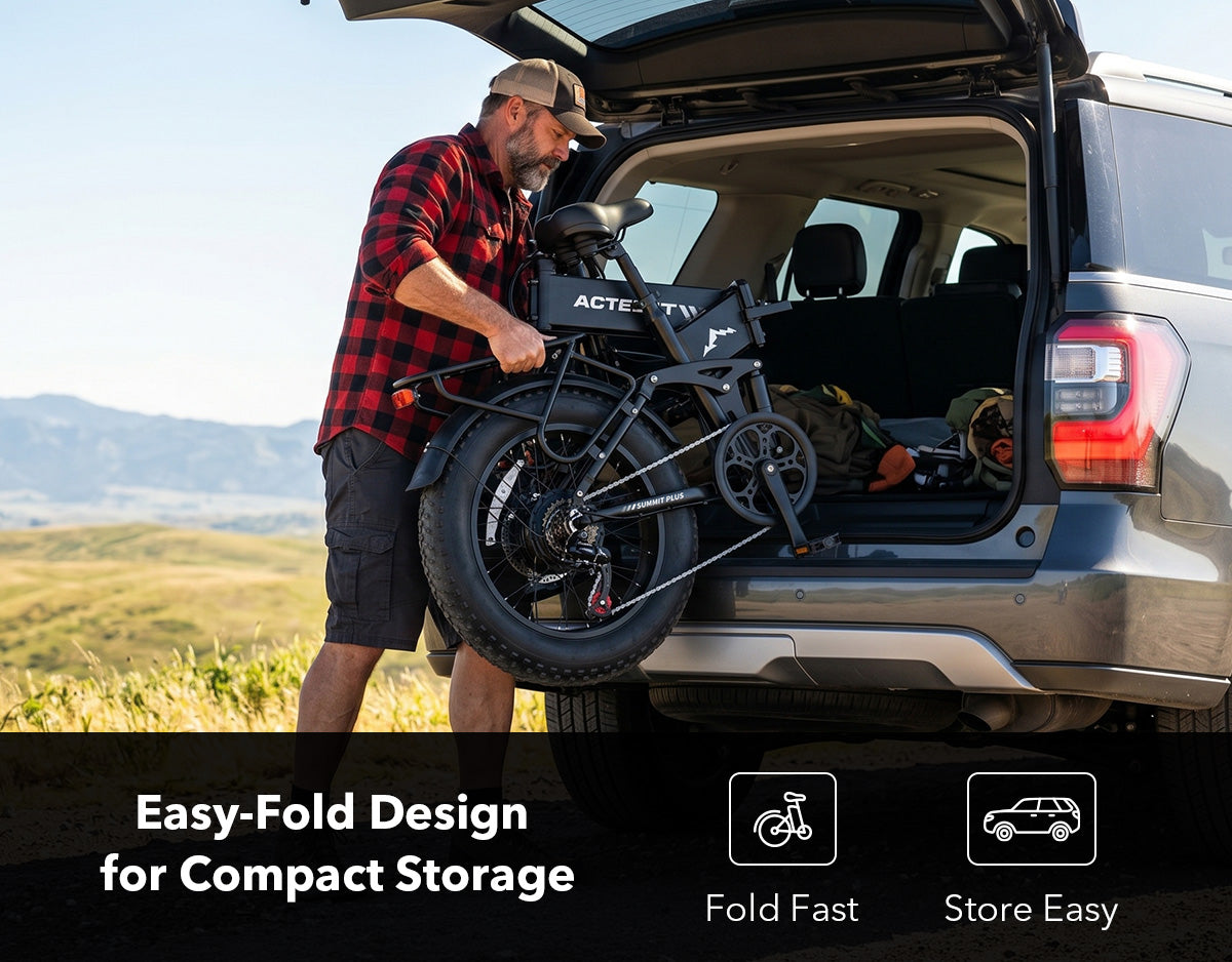 Summit Plus Full Suspension Folding Fat Tire Electric Bike