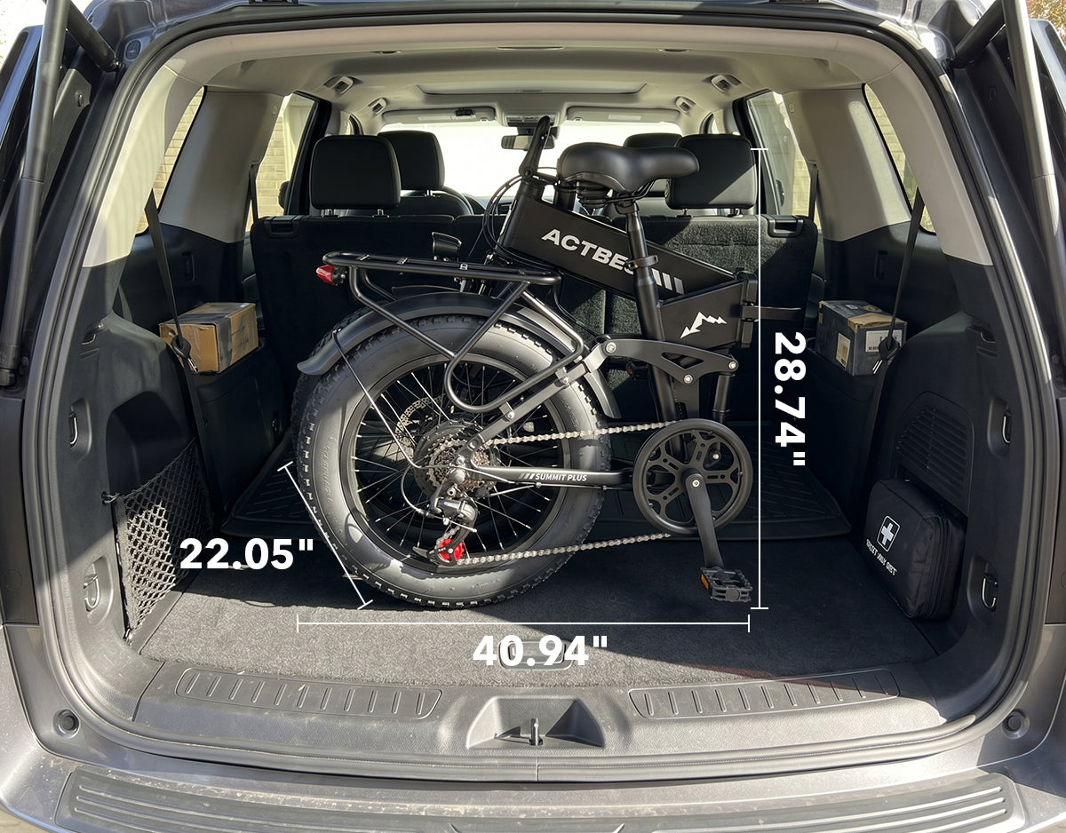 Summit Plus Full Suspension Folding Fat Tire Electric Bike