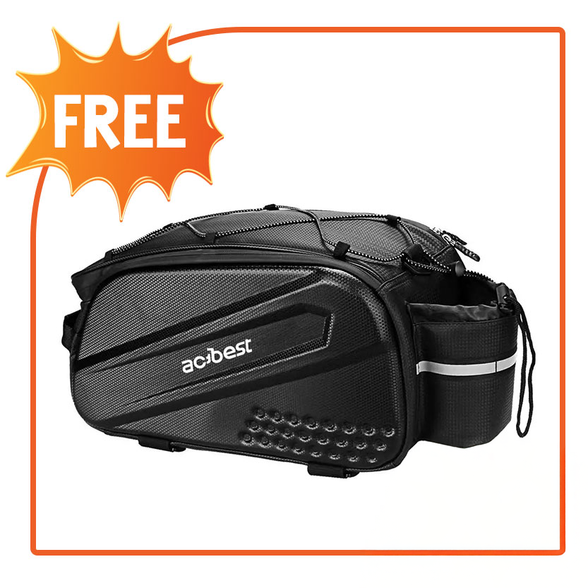 Free 34L Expandable Bike Rack Bag