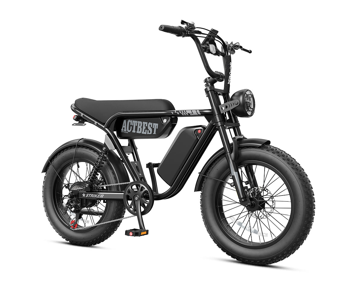 Striker Dual Battery 20"x4.0" 35+MPH Moped-Style E-Bike