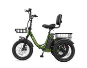Actbest Triker Folding 3 Wheels Electric Bike-Green