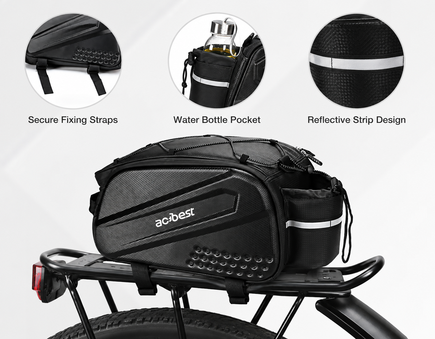 34L Expandable Bike Rack Bag