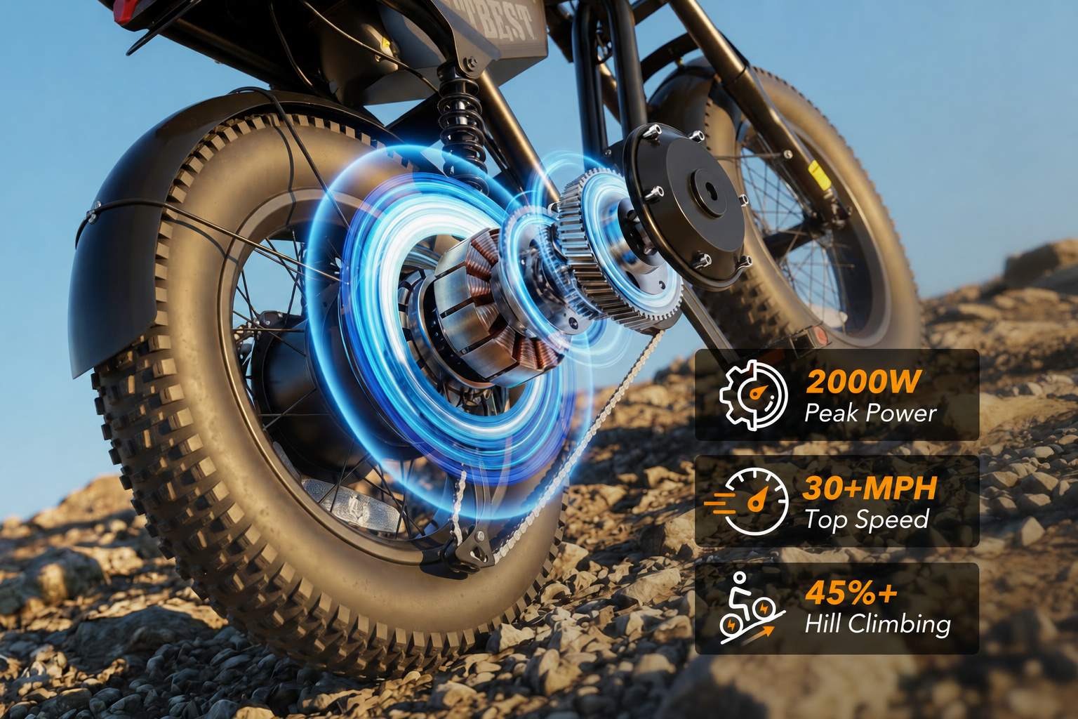 Blaze Plus 16"x4.0" 30+MPH E-Bike for Teens