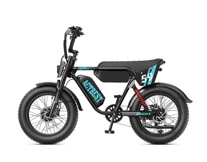 Striker Max 20"x4.0" 37MPH AWD Dual Motor Moped-Style E-Bike