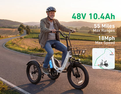 Triker Folding 3 Wheels Electric Bike
