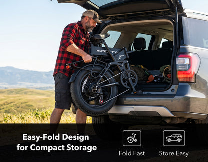Summit Plus Full Suspension Folding Fat Tire Electric Bike