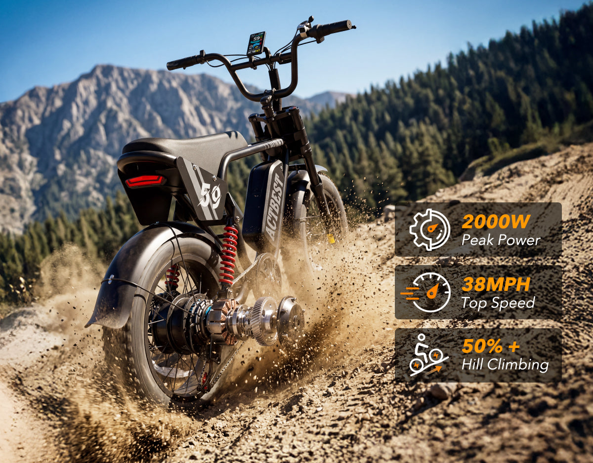 Striker Plus 20"x4.0" 38+MPH Hydraulic Brakes Moped-Style E-Bike