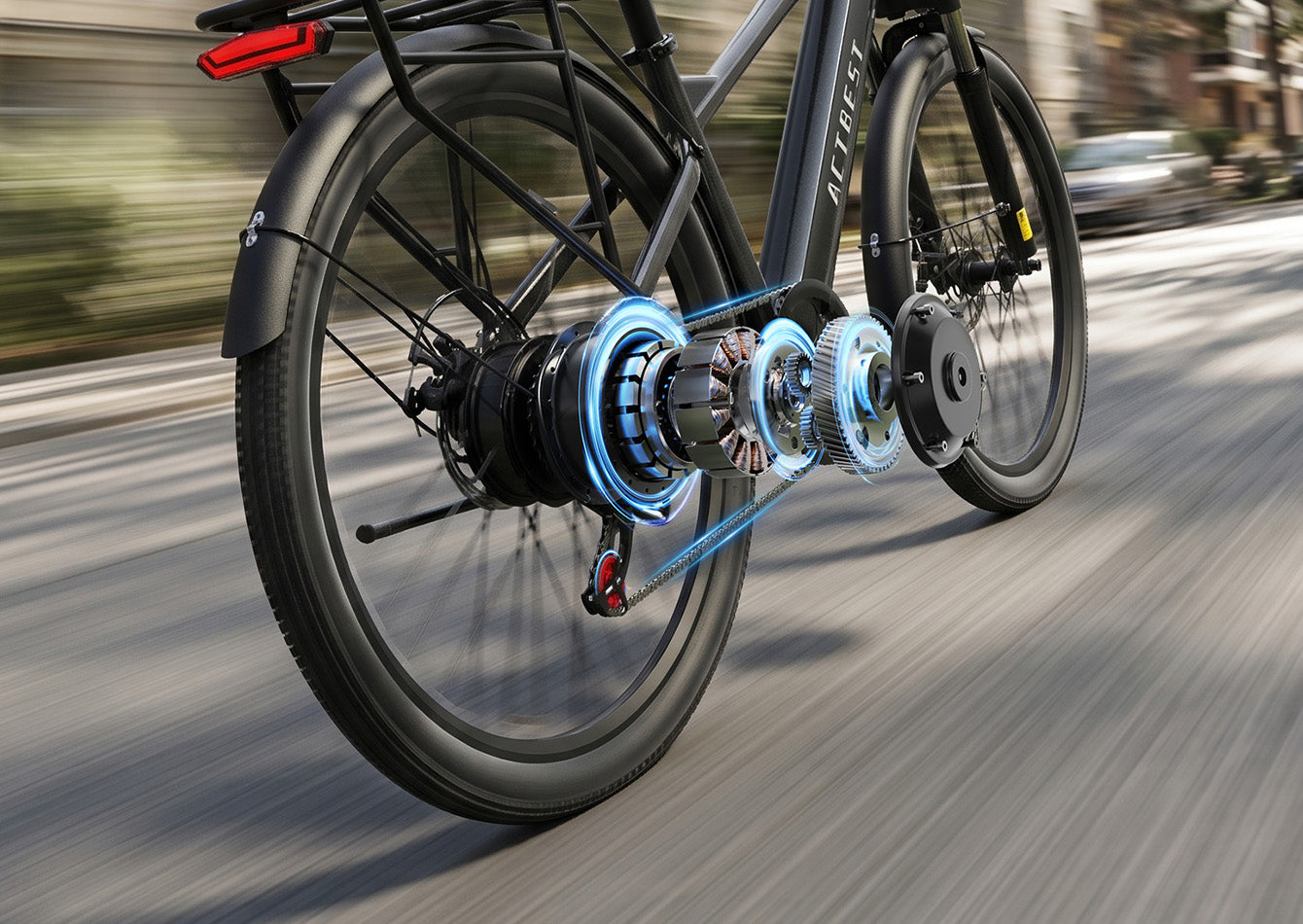 1200W Peak Motor for City Speed and Hill Support