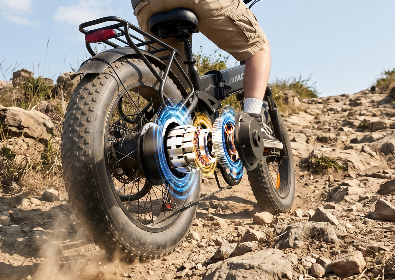 1800W Peak Power for Hills, Heavy Loads, and Fast Starts