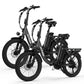 Black and white Actbest electric bikes with fat tires and foldable frames