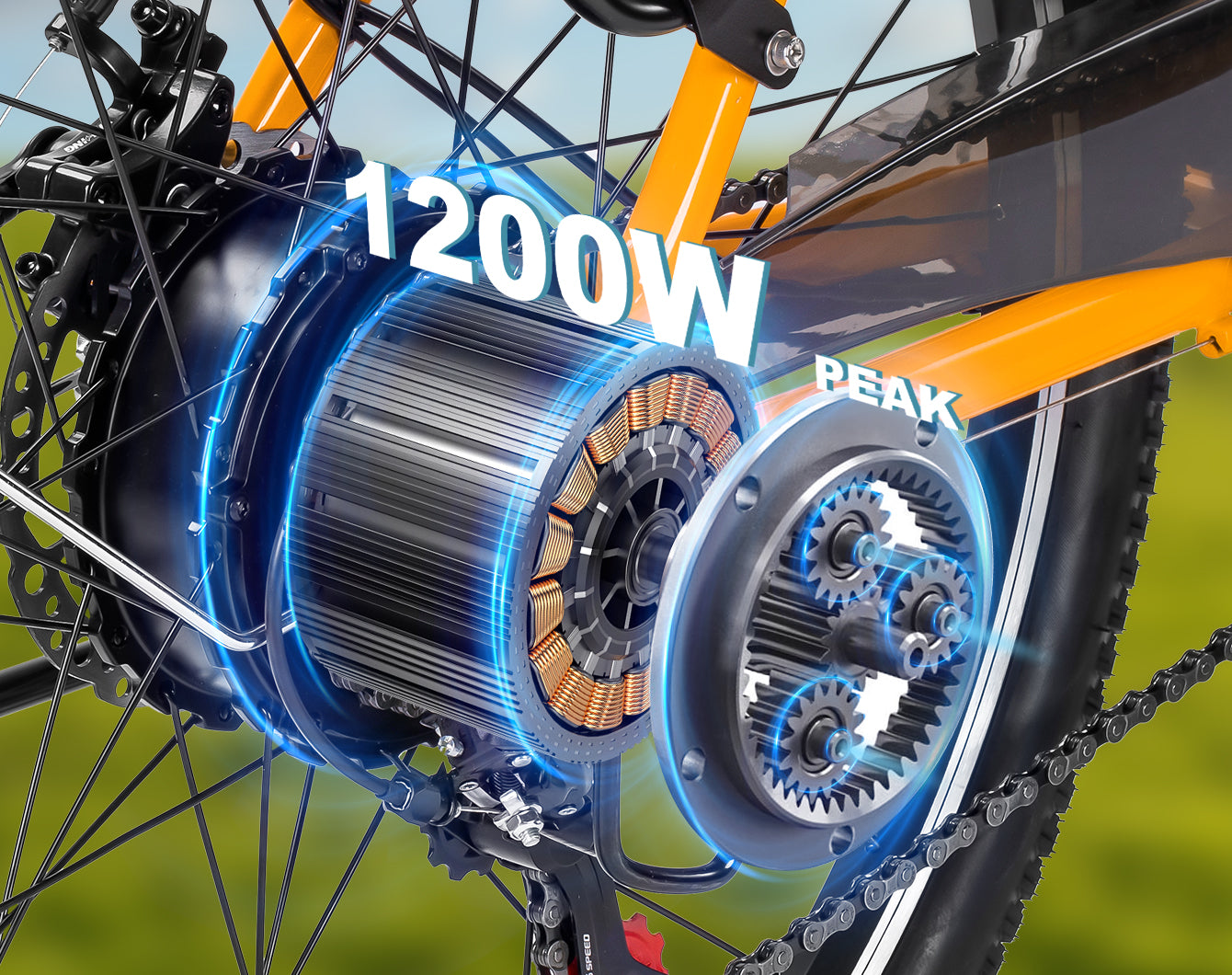 1200W Peak Motor Powerful Performance
