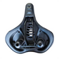 Bottom view of oversized bike seat highlighting ergonomic design features.