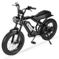 ACTBEST electric bike with thick tires and sleek black frame for stylish all-terrain rides.