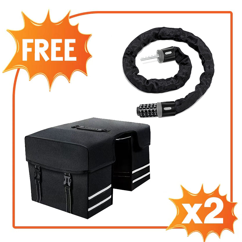 Free Saddle Bag + Combination Lock*2