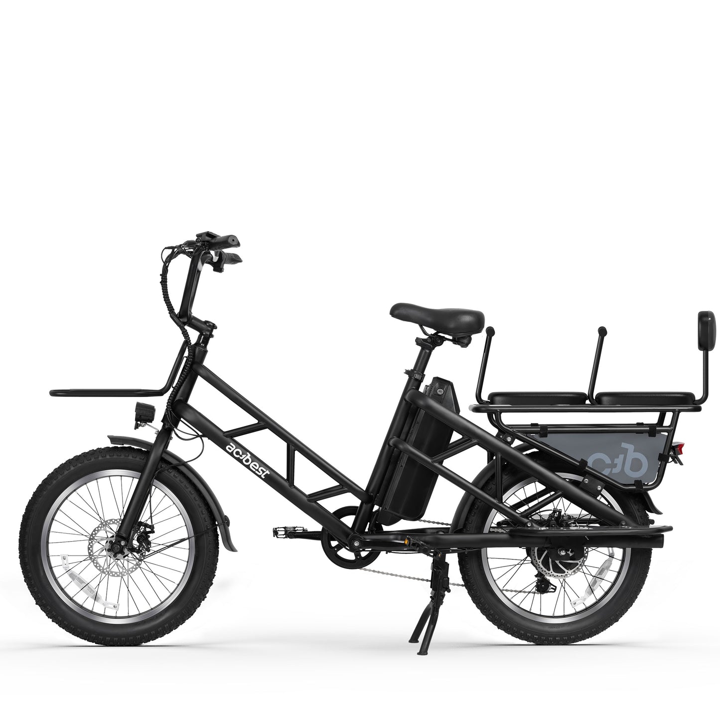 Passenger Package For Cargo Ebike (Two Seat, One Backrest and Two Handlebars)