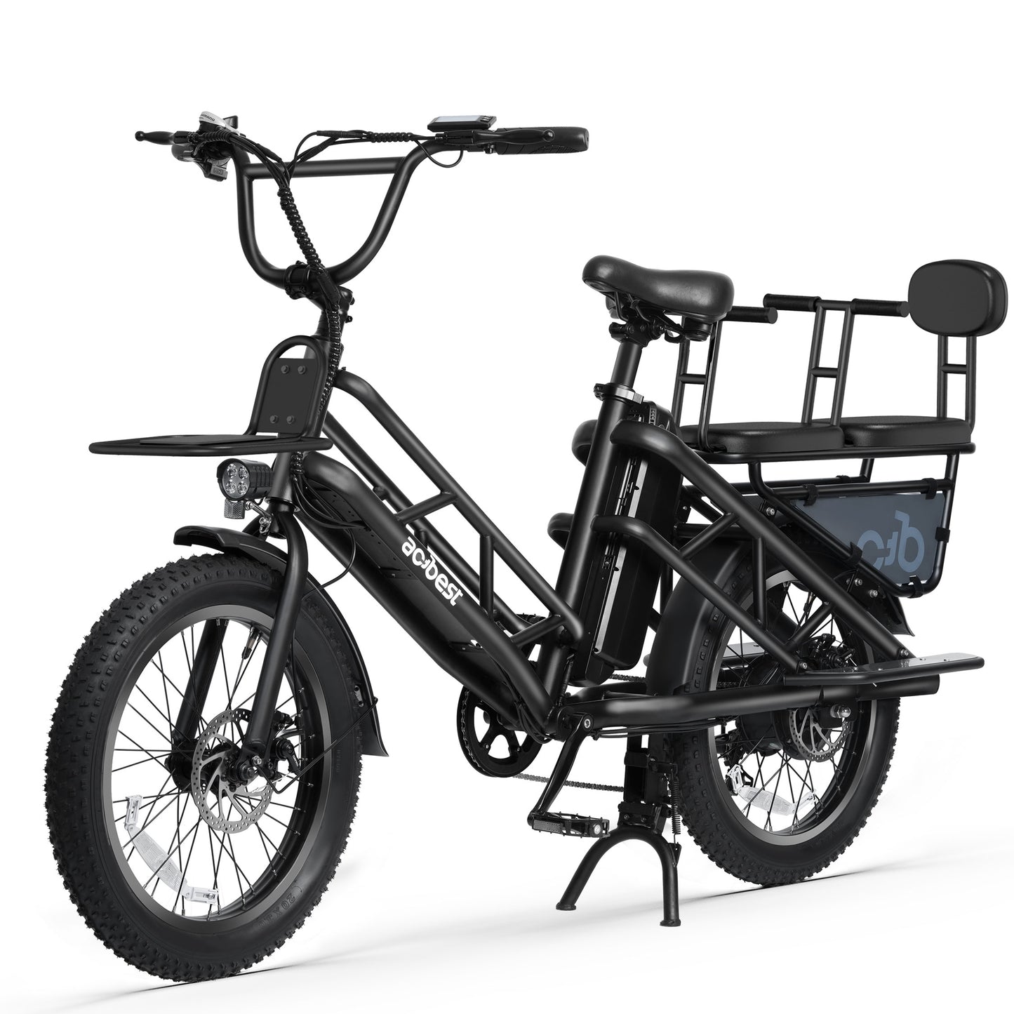 Passenger Package For Cargo Ebike (Two Seat, One Backrest and Two Handlebars)