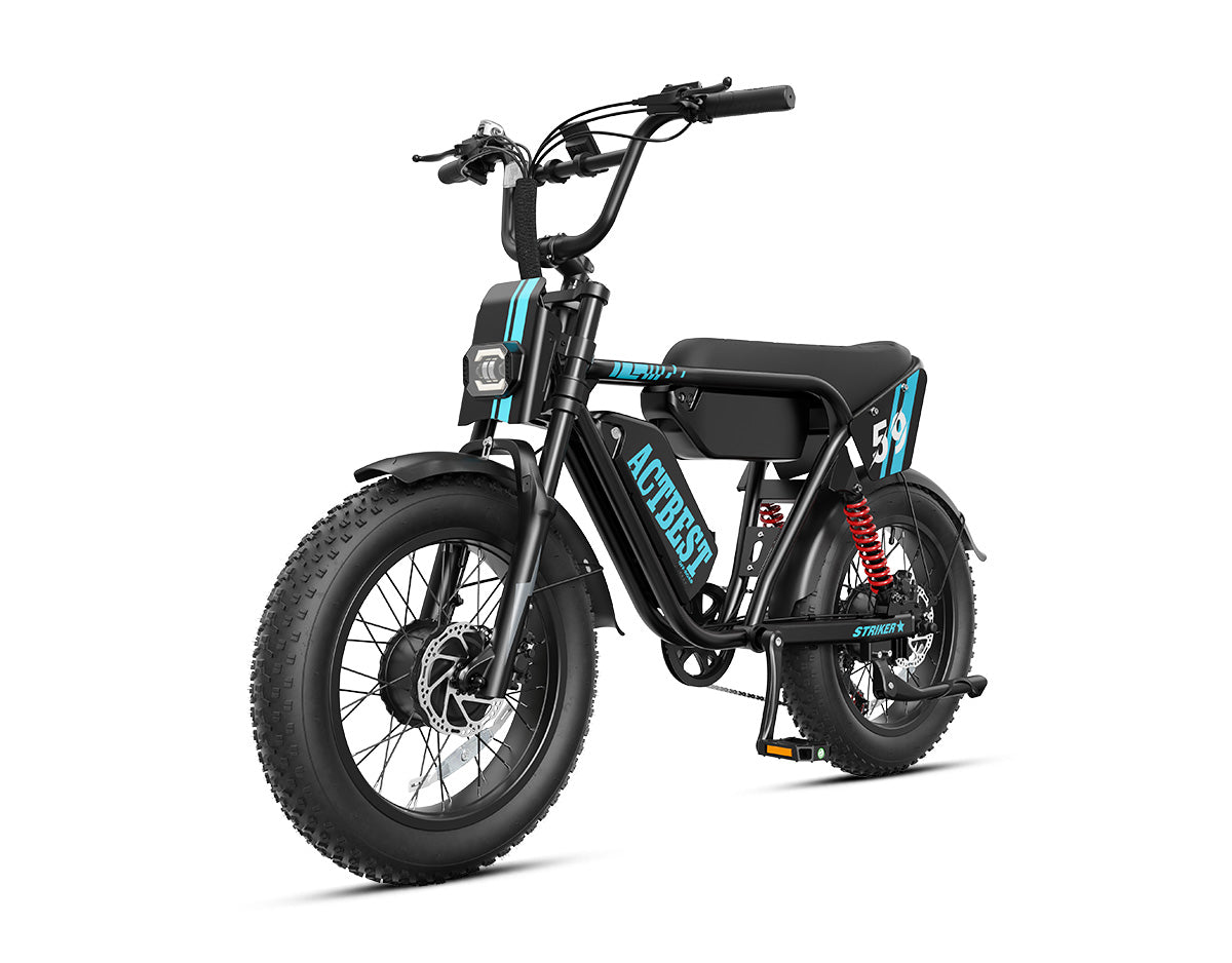Striker Max 20"x4.0" 37MPH AWD Dual Motor Moped-Style E-Bike