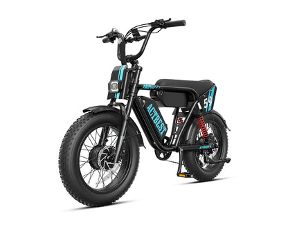 Striker Max 20"x4.0" 37MPH AWD Dual Motor Moped-Style E-Bike