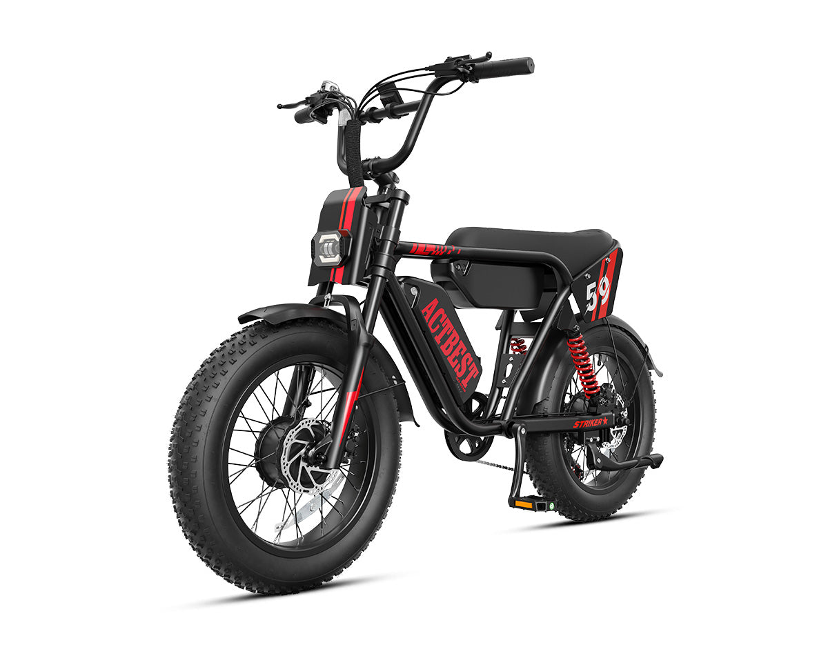 Striker Max 20"x4.0" 37MPH AWD Dual Motor Moped-Style E-Bike