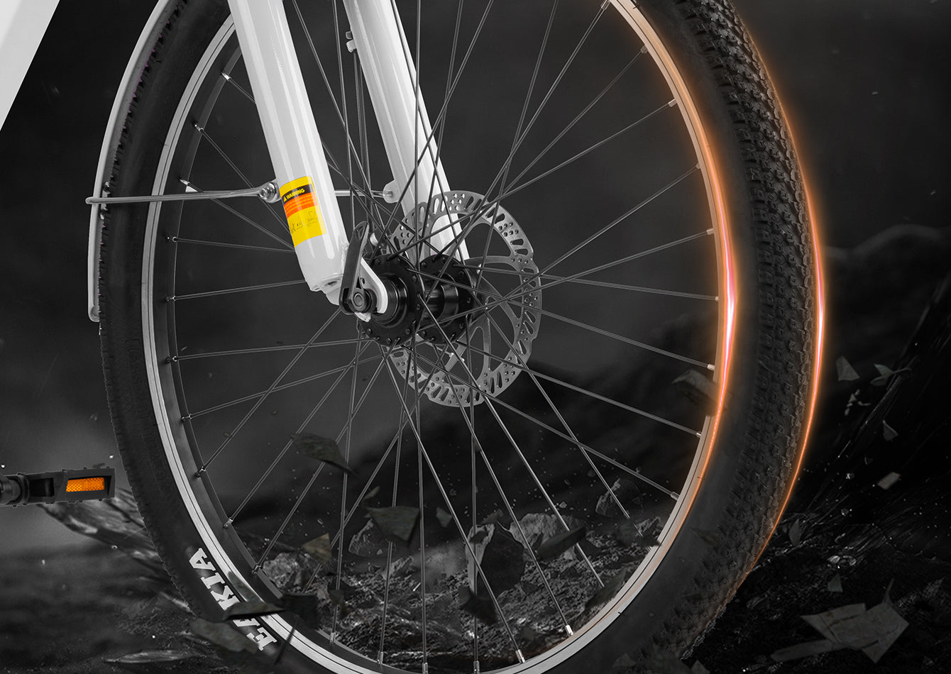 26" x 2.1" Puncture Proof TiresDesigned for urban transportation