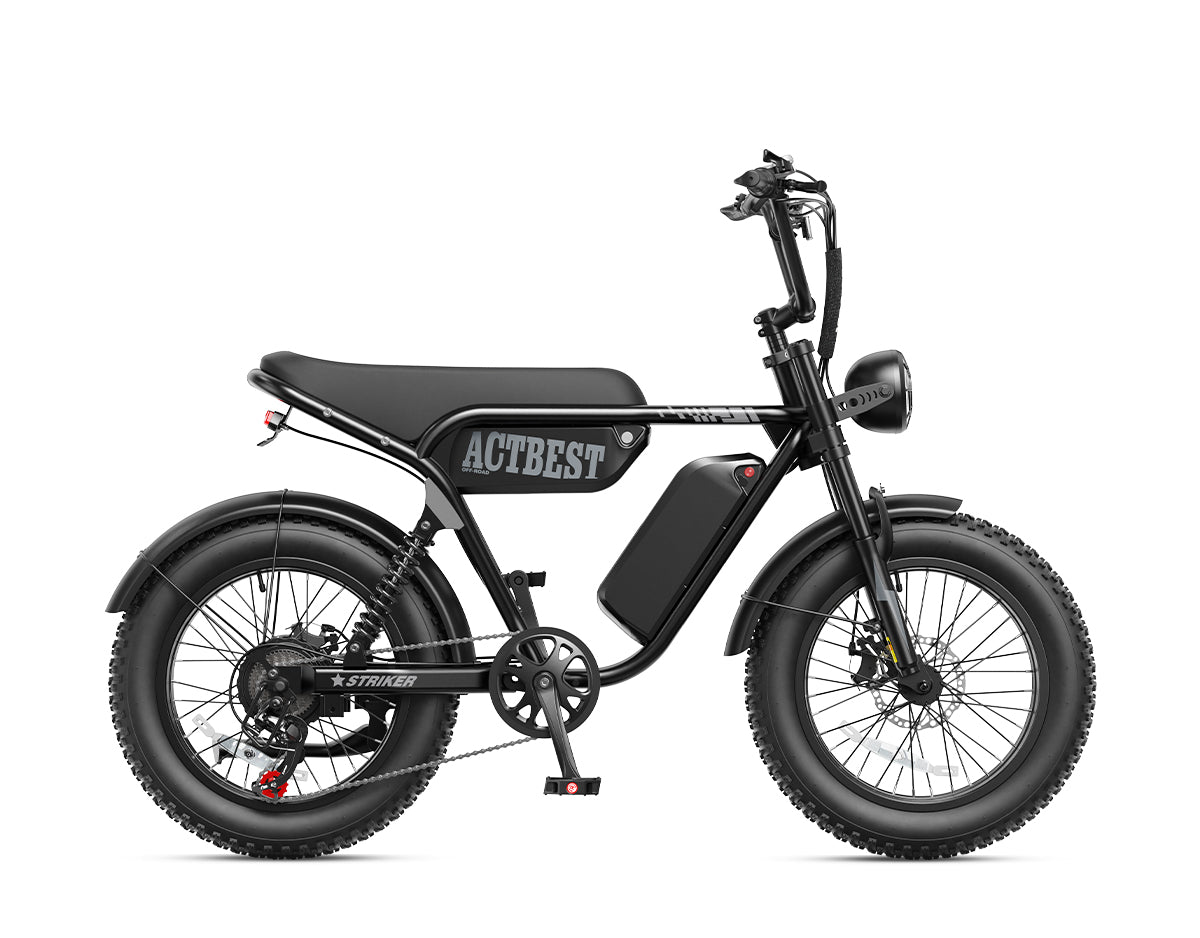 Striker Dual Battery 20"x4.0" 35+MPH Moped-Style E-Bike
