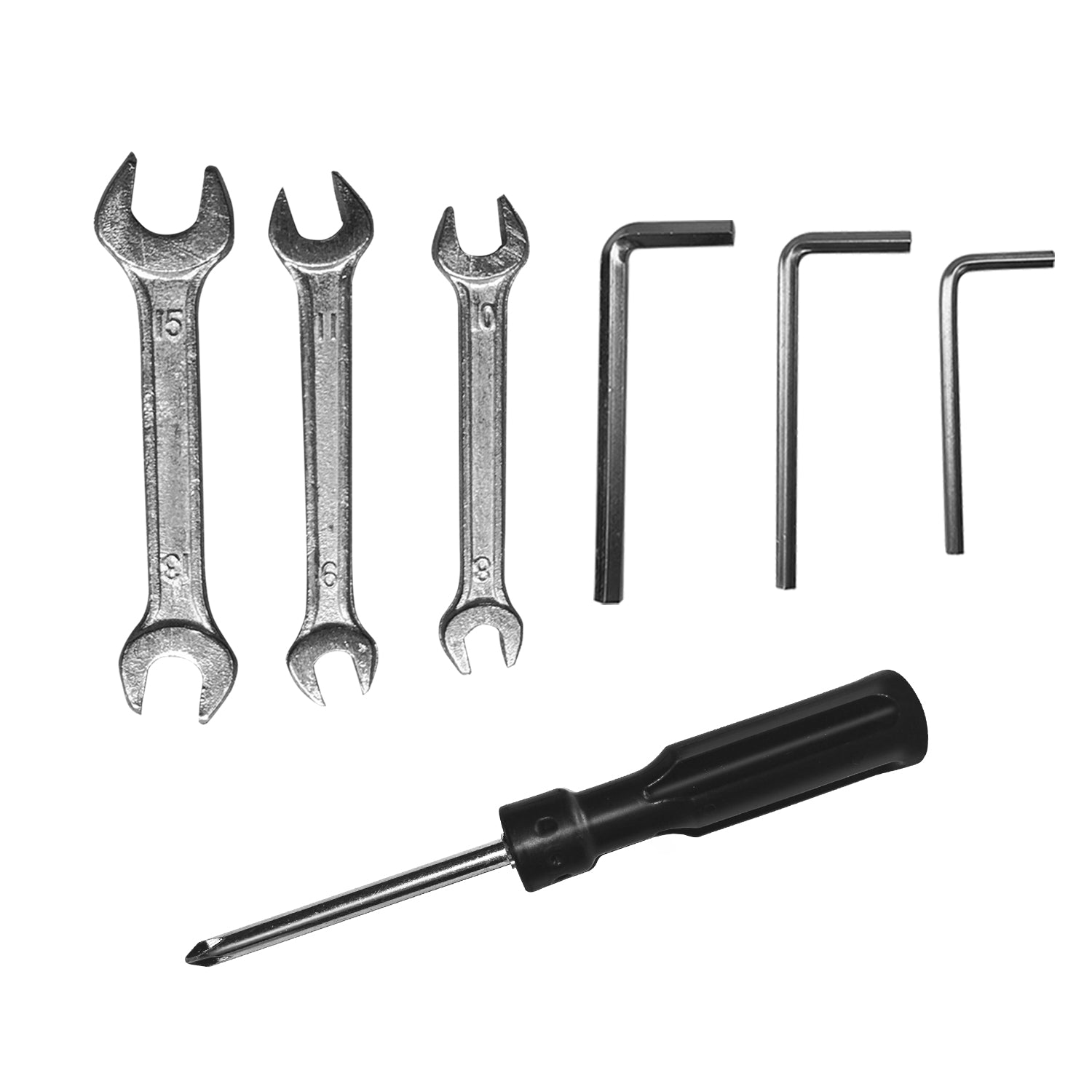 3*Open End Wrench 3*Tools 1*Phillips Head