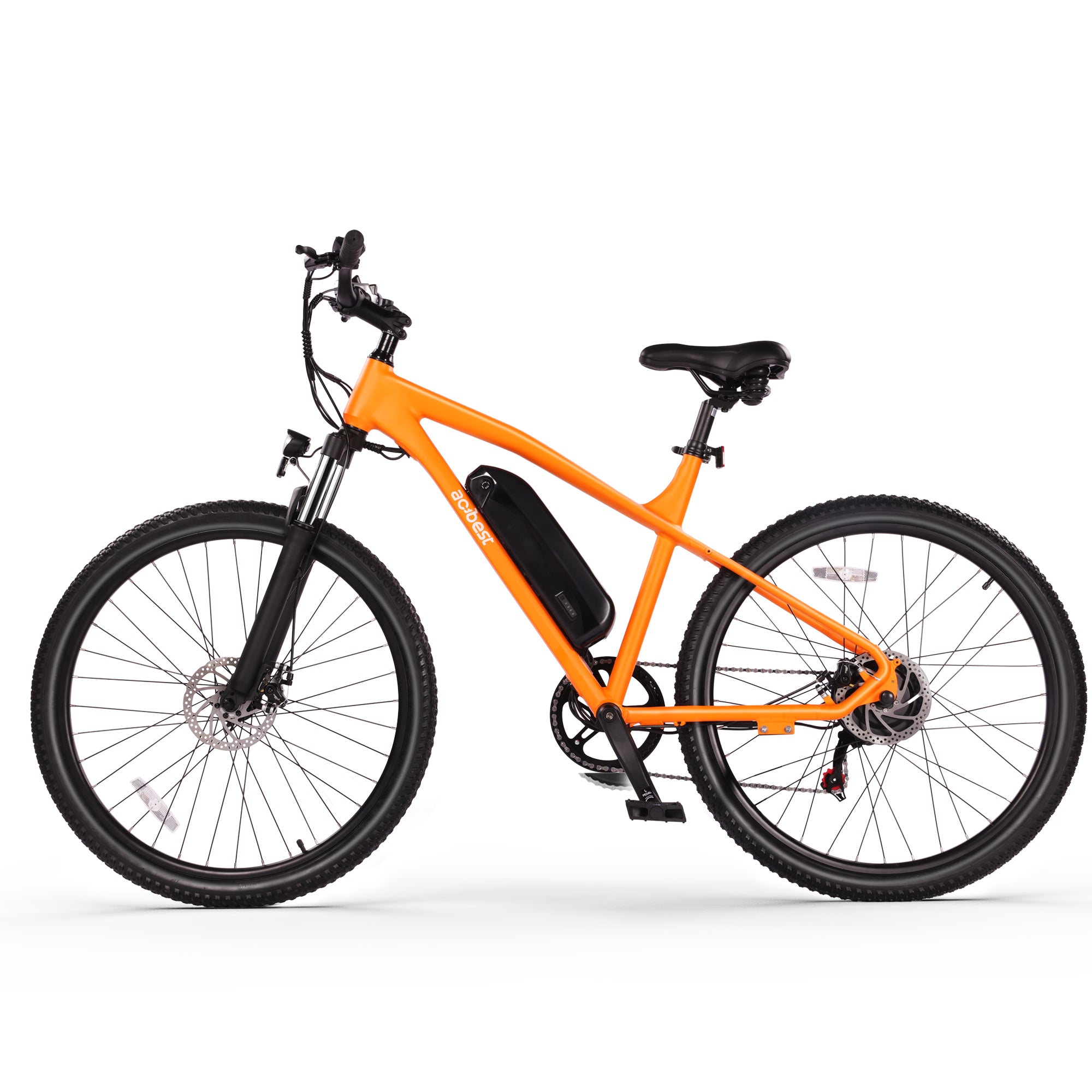 Race PEAK 750W Brushless Motor Removable Battery Commuting Electric Mountain Bike Up to 22MPH 7 Speed Electric Bicycle with Fork Suspension actbest