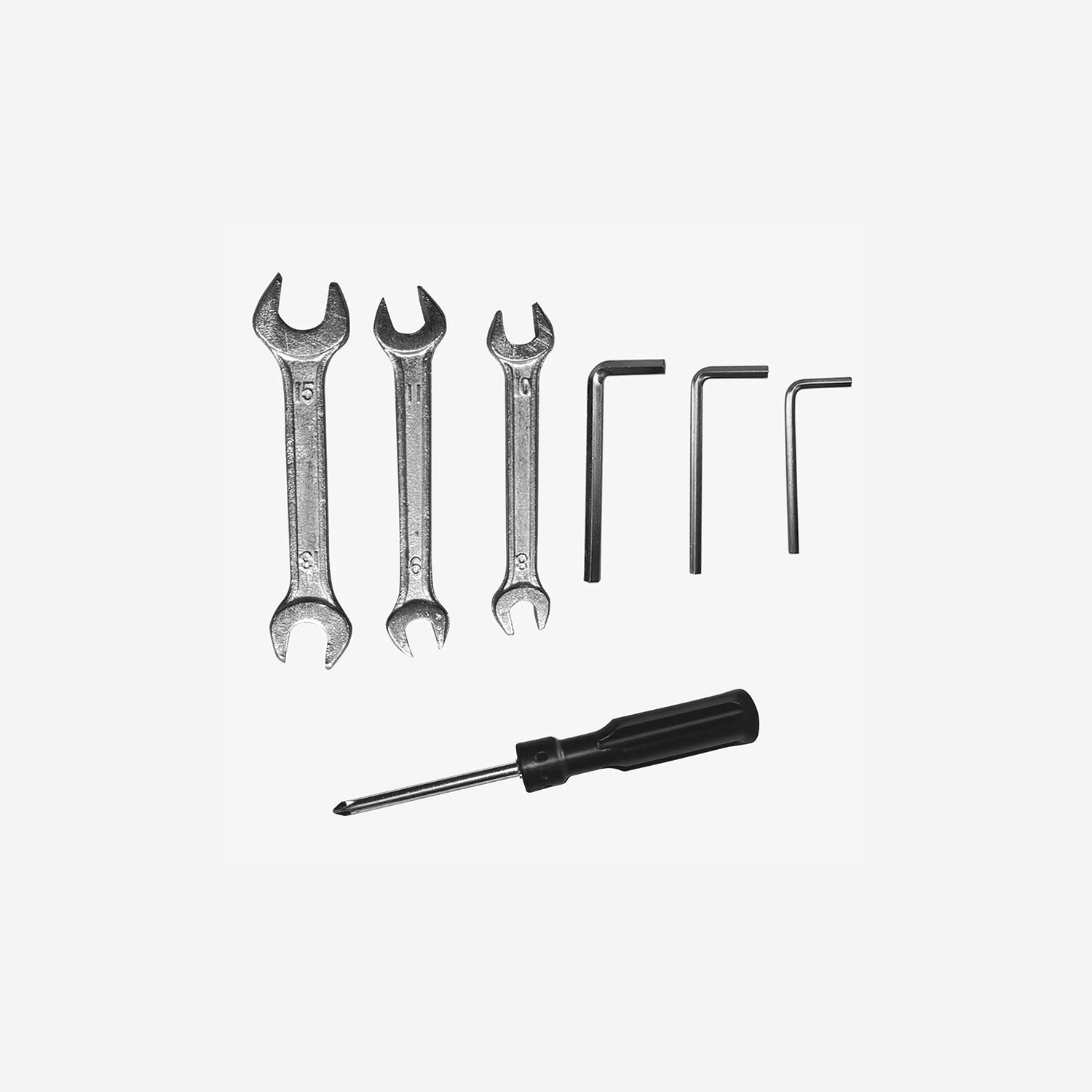 4*Open End Wrench 4*Tools 1*Phillips Head
