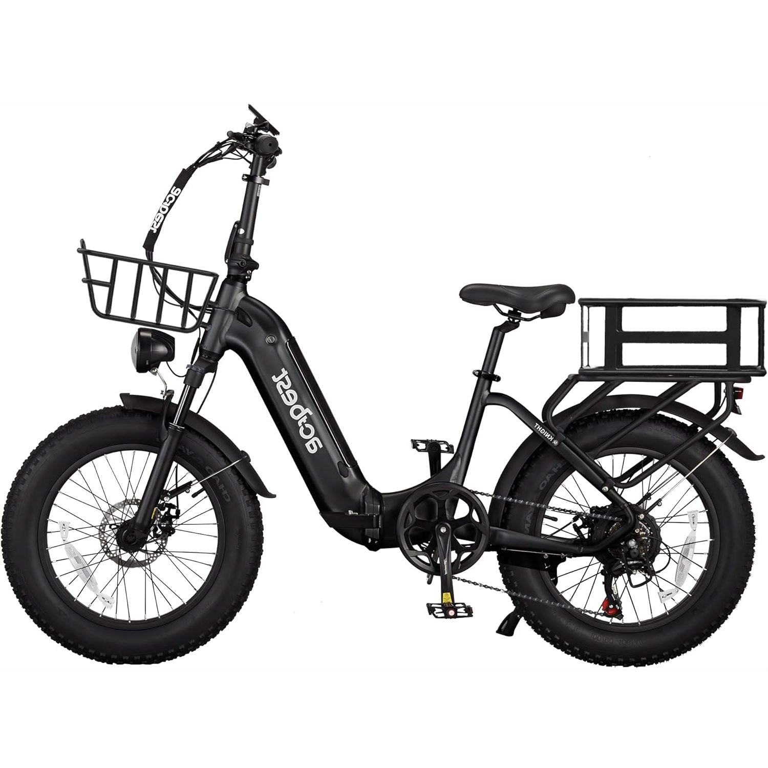 Knight Cargo Electric Bike with large fat tires and sturdy rear cargo rack