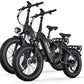 Dual Actbest fat tire electric bikes with strong frames and cargo racks.