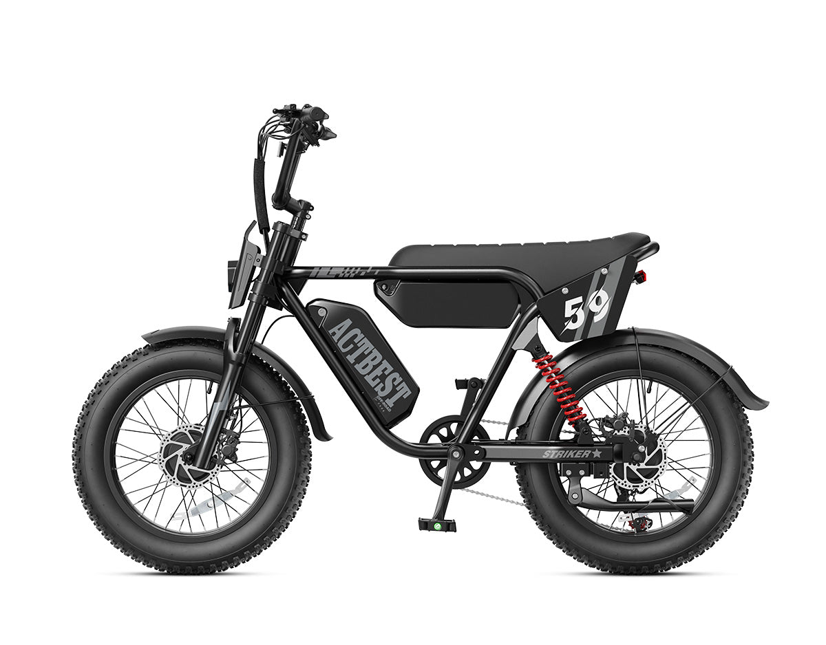 Striker Max 20"x4.0" 38+MPH AWD Dual Motor Hydraulic Brakes Moped-Style E-Bike