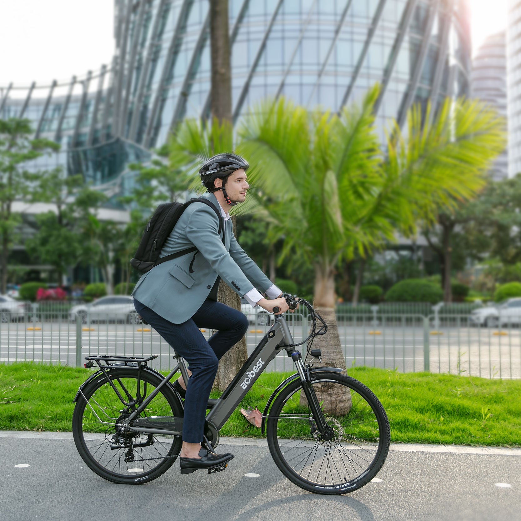 Man riding best sale step through bike