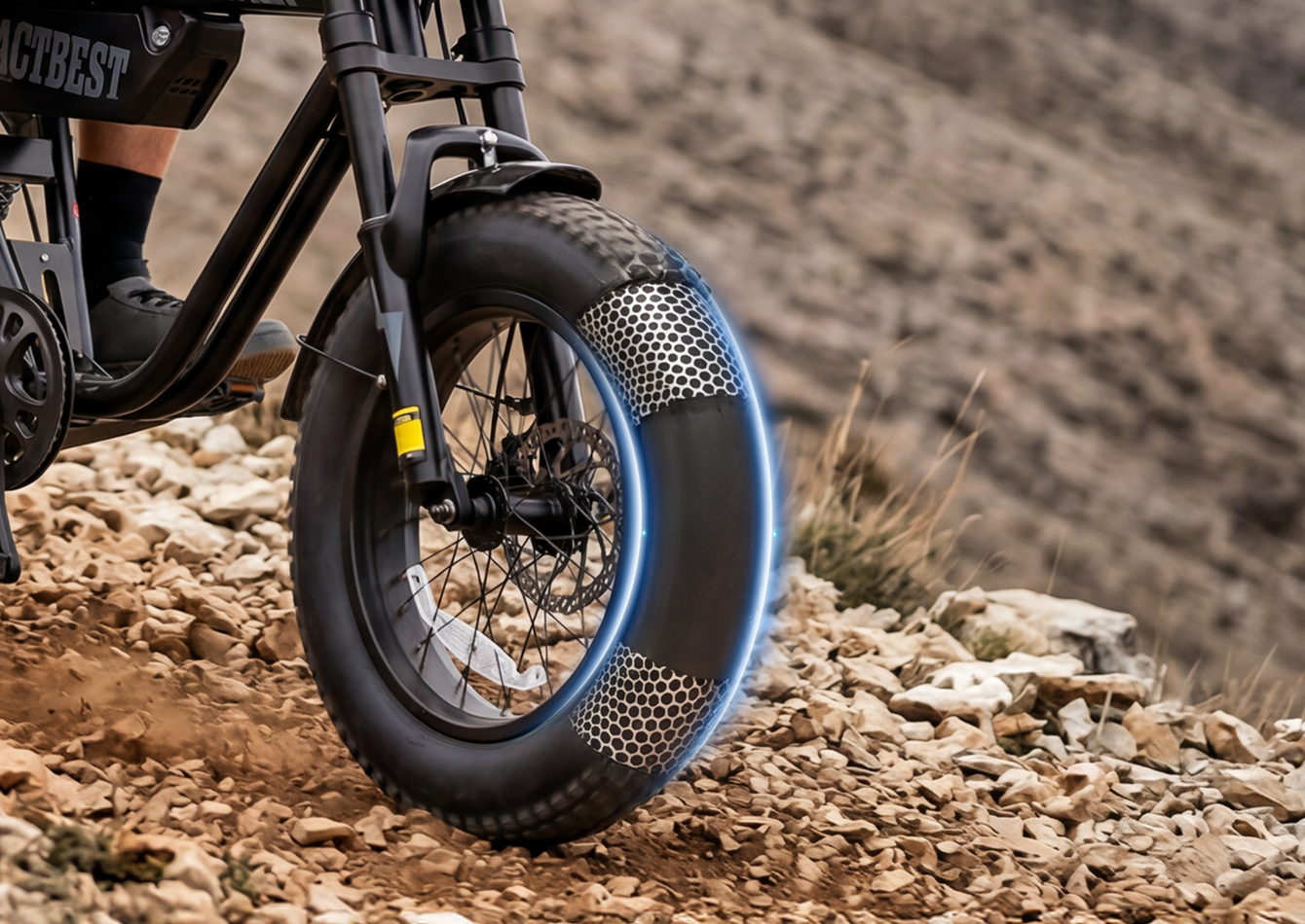 16" × 4.0" Fat Tires for Better Grip & Stability