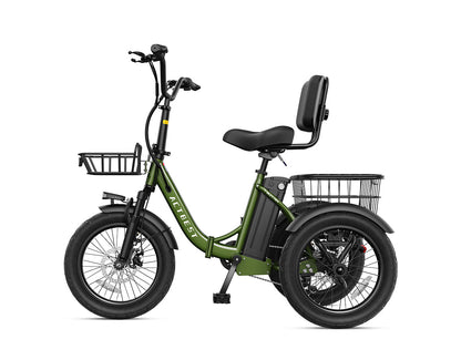 Actbest Triker Folding 3 Wheels Electric Bike-Green