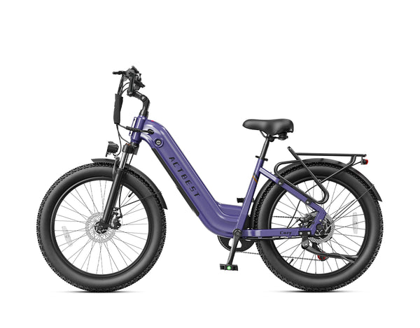 Cozy Wide Tire Step-Through Commuter Electric Bike