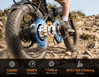 Internal cutaway view of the 1800W peak rear hub motor on the Actbest Summit Plus e-bike