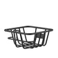 Black metal bike front basket with frame mount for carrying items