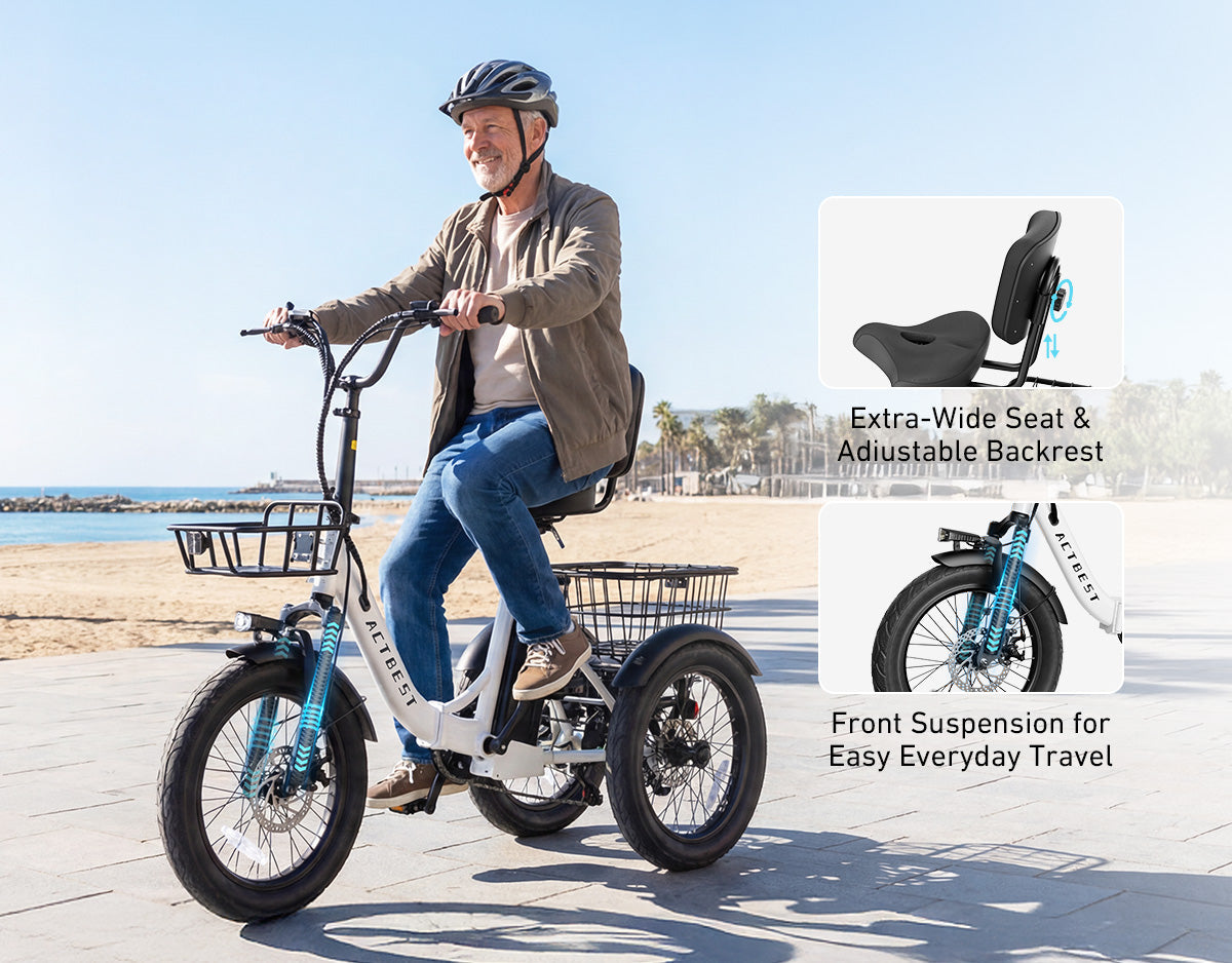 Triker Folding 3 Wheels Electric Bike - Image 6